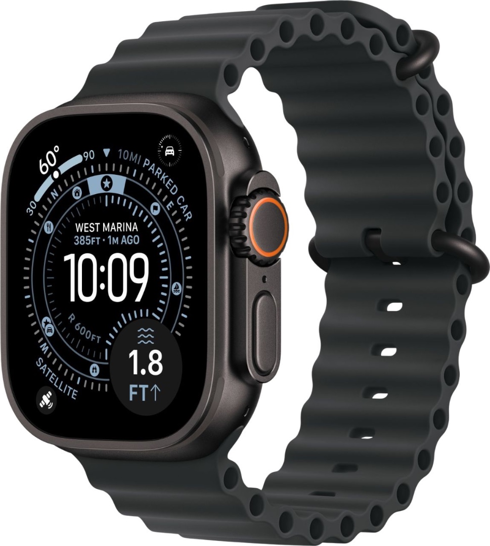 Apple Watch Ultra 3 49mm титановый черный с черным ремешком